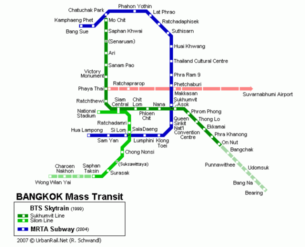 Скайтрейн и метро в Бангкоке