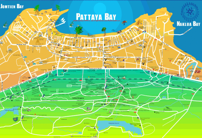 карта достопримечательностей Паттайи